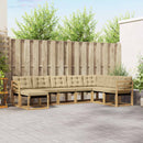 Udendørs sofagruppe med pude 8 pcs Hvid og Beige