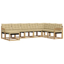 Udendørs sofagruppe 8 pcs Hvid og Beige