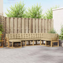 Udendørs sofagruppe med pude 8 pcs Hvid og Beige