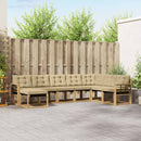 Udendørs sofagruppe med pude 8 pcs Hvid og Beige