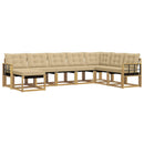 Udendørs sofagruppe med pude 8 pcs Hvid og Beige