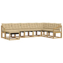 Udendørs sofagruppe med pude 8 pcs Hvid og Beige
