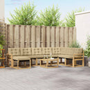Udendørs sofagruppe med pude 9 pcs Hvid og Beige