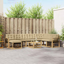 Udendørs sofagruppe med pude 9 pcs Hvid og Beige
