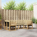 Udendørs sofagruppe med pude 6 pcs Hvid og Beige