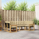 Udendørs sofagruppe med pude 6 pcs Hvid og Beige