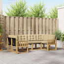 Udendørs sofagruppe med pude 6 pcs Hvid og Beige