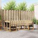 Udendørs sofagruppe med pude 6 pcs Hvid og Beige