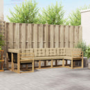 Udendørs sofagruppe med pude 7 pcs Hvid og Beige