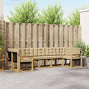 Udendørs sofagruppe med pude 7 pcs Hvid og Beige