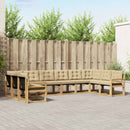Udendørs sofagruppe med pude 10 pcs Hvid og Beige