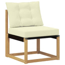 Udendørs sofagruppe med pude 11 pcs Hvid og cremefarvet