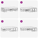 Udendørs sofagruppe med pude 11 pcs Hvid og Beige