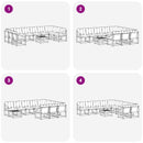 Udendørs sofagruppe med pude 11 pcs Hvid og Beige