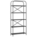 Bogreol Sort eg 80 x 30 x 183 cm Konstrueret træ