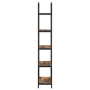 Bogreol 5 niveauer 80 x 30 x 183 cm Konstrueret træ Røget eg