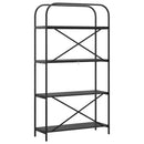 Bogreol Sort eg 80 x 30 x 146 cm Konstrueret træ