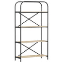 Bogreol 4 niveauer 80 x 30 x 146 cm Konstrueret træ Sonoma eg