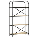 Bogreol 4 niveauer 80 x 30 x 146 cm Konstrueret træ Sonoma eg