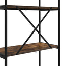 Bogreol 4 niveauer 80 x 30 x 146 cm Konstrueret træ Røget eg