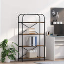 Bogreol 4 niveauer 80 x 30 x 146 cm Konstrueret træ Røget eg