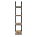 Bogreol 4 niveauer 80 x 30 x 146 cm Konstrueret træ