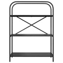 Bogreol Sort eg 80 x 30 x 109 cm Konstrueret træ
