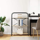 Bogreol 3 niveauer 80 x 30 x 109 cm Konstrueret træ Sonoma eg