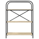 Bogreol 3 niveauer 80 x 30 x 109 cm Konstrueret træ Sonoma eg