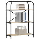 Bogreol 3 niveauer 80 x 30 x 109 cm Konstrueret træ Sonoma eg