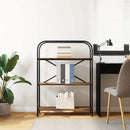 Bogreol 3 niveauer 80 x 30 x 109 cm Konstrueret træ Røget eg