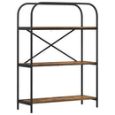 Bogreol 3 niveauer 80 x 30 x 109 cm Konstrueret træ Røget eg