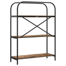 Bogreol 3 niveauer 80 x 30 x 109 cm Konstrueret træ Røget eg