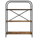 Bogreol 3 niveauer 80 x 30 x 109 cm Konstrueret træ Røget eg
