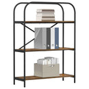 Bogreol 3 niveauer 80 x 30 x 109 cm Konstrueret træ Røget eg