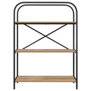 Bogreol 3 niveauer 80 x 30 x 109 cm Konstrueret træ