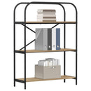 Bogreol 3 niveauer 80 x 30 x 109 cm Konstrueret træ