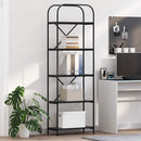 Bogreol 5 niveauer 60 x 30 x 183 cm Konstrueret træ Sort eg