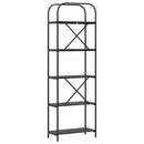 Bogreol Sort eg 60 x 30 x 183 cm Konstrueret træ