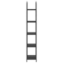 Bogreol 5 niveauer 60 x 30 x 183 cm Konstrueret træ Sort eg