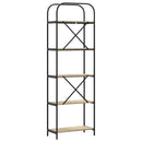 Bogreol 5 niveauer 60 x 30 x 183 cm Konstrueret træ Sonoma eg