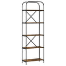 Bogreol 5 niveauer 60 x 30 x 183 cm Konstrueret træ Røget eg