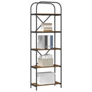 Bogreol 5 niveauer 60 x 30 x 183 cm Konstrueret træ Røget eg