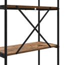 Bogreol Gammelt træ 60 x 30 x 183 cm Konstrueret træ