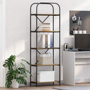 Bogreol 5 niveauer 60 x 30 x 183 cm Konstrueret træ