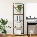 Bogreol 5 niveauer 60 x 30 x 183 cm Konstrueret træ