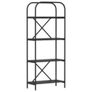 Bogreol Sort eg 60 x 30 x 146 cm Konstrueret træ