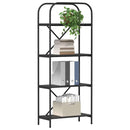 Bogreol Sort eg 60 x 30 x 146 cm Konstrueret træ