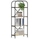 Bogreol 4 niveauer 60 x 30 x 146 cm Konstrueret træ Sonoma eg