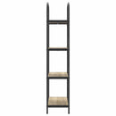 Bogreol 4 niveauer 60 x 30 x 146 cm Konstrueret træ Sonoma eg